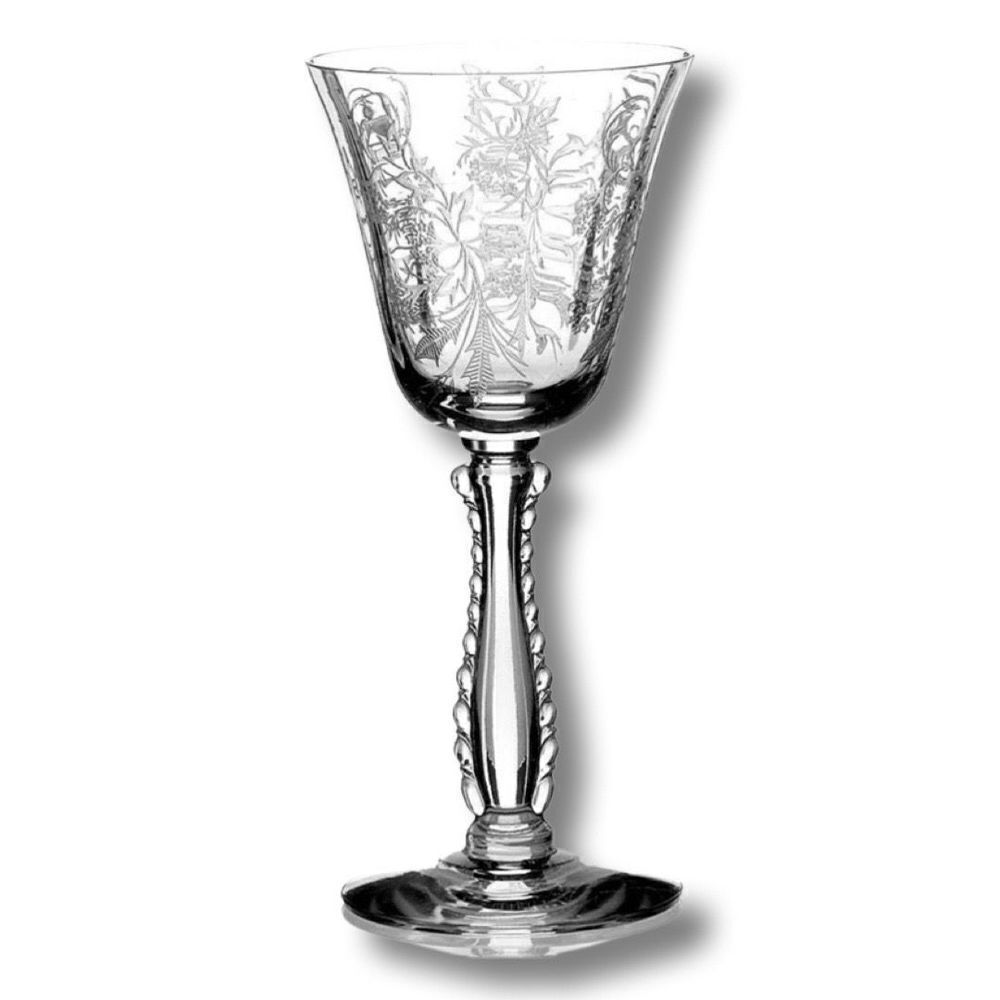Heather by FOSTORIA Etched Crystal Claret Wine Glass 6”
